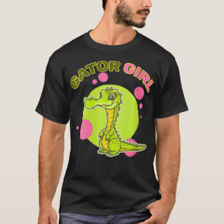 T-shirt Femme Gator Girl Lady Lake Alligator Reptiles Zoo
