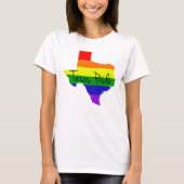 T-shirt Femme Gay pride du Texas Rainbow (Devant)