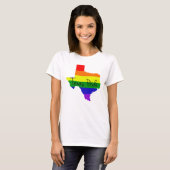 T-shirt Femme Gay pride du Texas Rainbow (Devant entier)