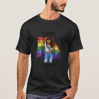 T-shirt Femme Gay Virgo Queen Afro Black Woman Septembre