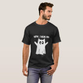 T-shirt Femme Ghost Chat Meow Je Veux Dire Boo Halloween P (Devant entier)