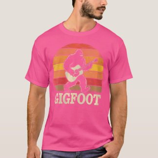 T-shirt Femme Gigfoot Bigfoot Acoustique Guitare Sasquatch