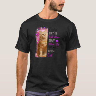 T-shirt Femme Ginger Chat Maman Valentines Jour Chat Mama