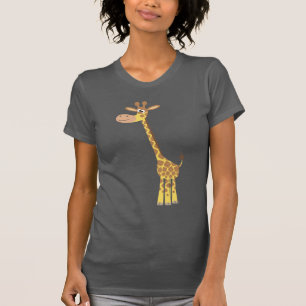 T-shirt femme girafe de dessin animé