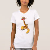 T-shirt femme Giraffe Danseuse Cartoon (Devant)