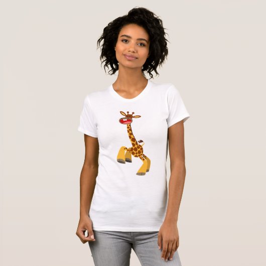 T-shirt femme Giraffe Danseuse Cartoon (Devant entier)