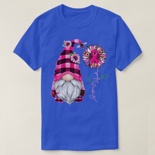 T-shirt Femme Gnome Support Squad Leopard Guerrier du sein (Design devant)