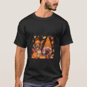 T-shirt Femme Gnome Turquie Dachshund Thanksgiving Fall Le (Devant)