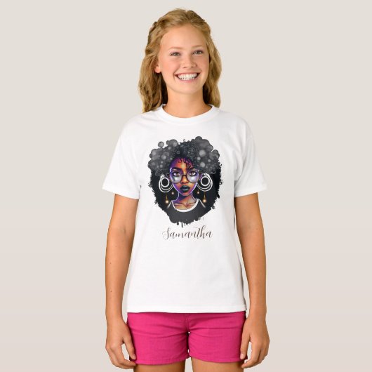 T-shirt Femme Goth Afro (Devant entier)