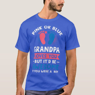 T-shirt Femme Grand-mère rose ou bleu vous aime garçon sex