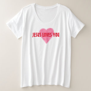 T-Shirt femme grande taille JÉSUS VOUS AIME