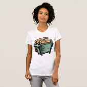 T-shirt femme grille-pain vert (Devant entier)