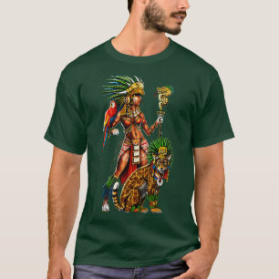 T-shirt Femme guerrière Aztec Jaguar