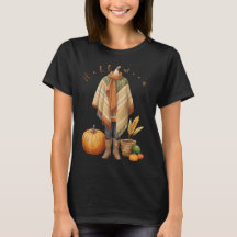 T-shirt femme halloween imprimé citrouille automne