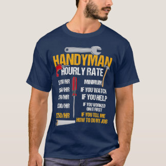 T-shirt Femme Handyman Horaire Note Handyman Vêtements