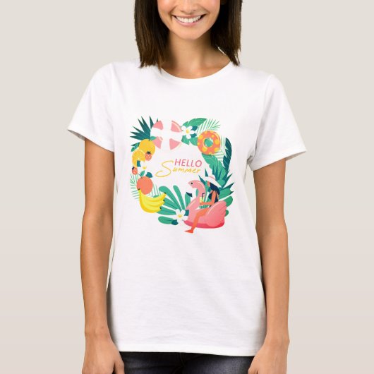 T-shirt femme « Hello Summer » (Devant)