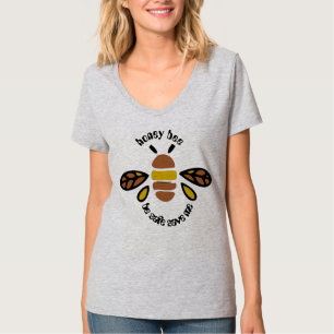 T-shirt  femme honey bee couleur acier clair