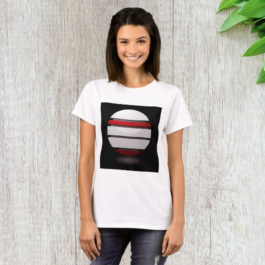 T-Shirt Femme Icône Droïde Rouge Et Blanc