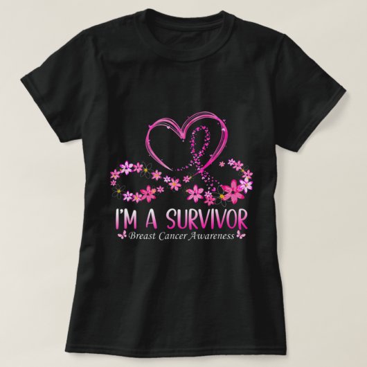 T-shirt Femme I'm A Survivor Cancer du sein Sensibilisatio (Design devant)