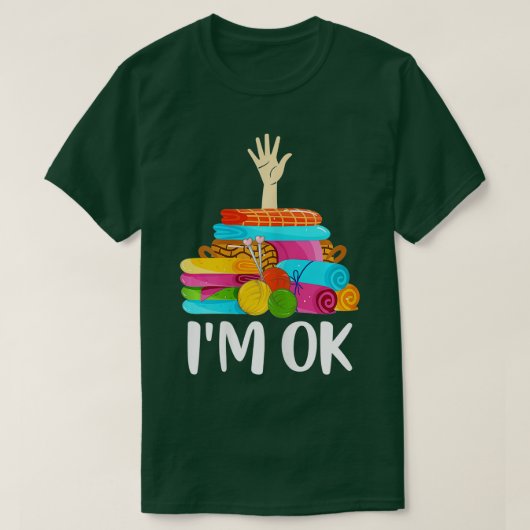 T-shirt Femme Im OK Coudre Pun Main Tee Quilting Lover Se (Design devant)