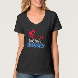 T-shirt Femme Indépendante Femme Rouge Blanc Et Bleu Empow