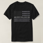 T-shirt Femme Infirmière correctionnelle USA Drapeau Améri (Design devant)