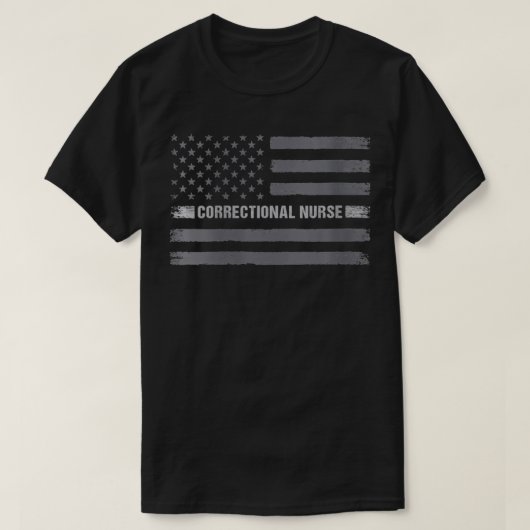 T-shirt Femme Infirmière correctionnelle USA Drapeau Améri (Design devant)