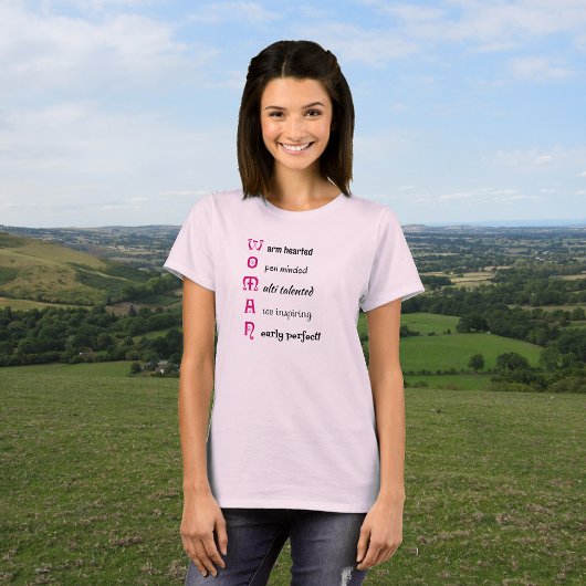 T-shirt FEMME inspirant la typographie du texte