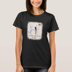 T-shirt Femme Jack Russell Terrier Mama Bleached Cute Chie