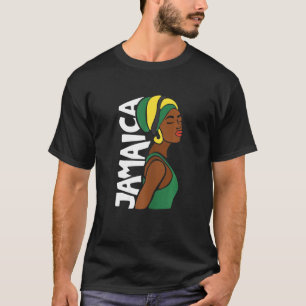 T-shirt Femme Jamaïque Drapeau Jamaïcain Souvenir des Cara