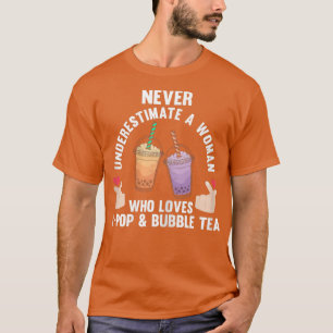 T-shirt Femme Jamais femme n'aime le k-pop & bubble thé K-