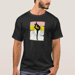 T-shirt Femme Jaune Femme Gymnastique Filles acrobatique A