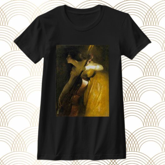T-shirt Femme Jouant Au Cello