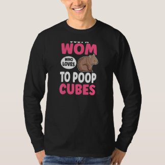 T-shirt Femme Juste Une Femme Qui Aime Poop Cubes Pun Pour