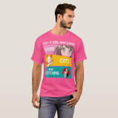 T-shirt Femme Juste Une Fille Qui Aime Les Chats Anime Et (Devant entier)