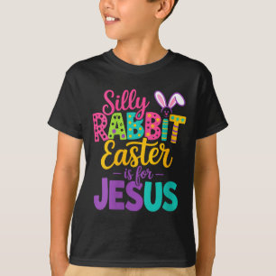 T-shirt Femme Lapin bête Pâques est pour Jésus Drôle
