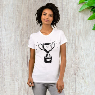 T-Shirt Femme Lauréate Du Trophée Noir Et Blanc