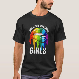 T-shirt Femme Lèvres qui dégoulinent Arc-en-ciel LGBTQ JUS