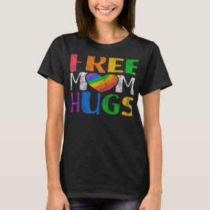 T-shirt Femme Libérer Maman Hugs LGBT Rainbow Heart Gay Le
