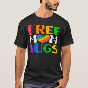 T-shirt Femme Libérer Maman Hugs LGBT Rainbow Heart Gay Le