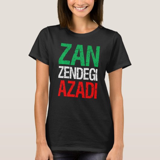 T-shirt Femme Liberté de vie Iran Zan Zendegi Azadi Perse (Devant)