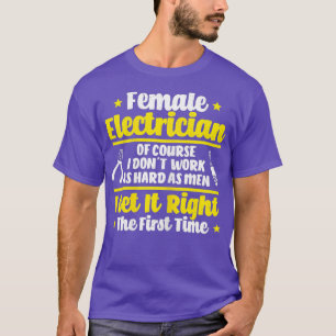 T-shirt Femme Lineman Electricienne
