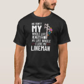 T-shirt Femme Lineman Femme Linewoman Lineworker Powerwork (Devant)
