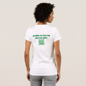 T-shirt femme Logo WIN avec code QR au dos (Dos entier)