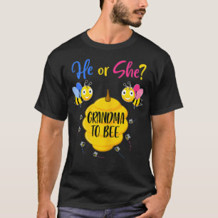 T-shirt Femme Lui ou Elle Grand-mère à être Genre Révéler
