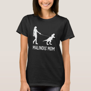 T-shirt Femme Malinoise belge Dinosaur Trex Propriétaire d