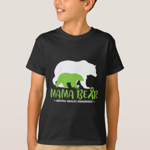 T-shirt Femme Mama Ours Mentale Sensibilisation à la santé