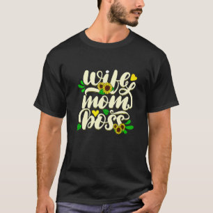 T-shirt Femme Maman Boss Graphic Mignonne Fête des Mères