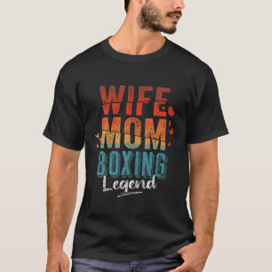 T-shirt Femme Maman Boxing Légende Fête des Mères Rétro Vi