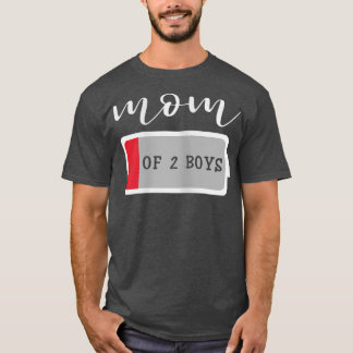 T-shirt Femme Maman de 2 Garçons de Son Fils Fête des mère